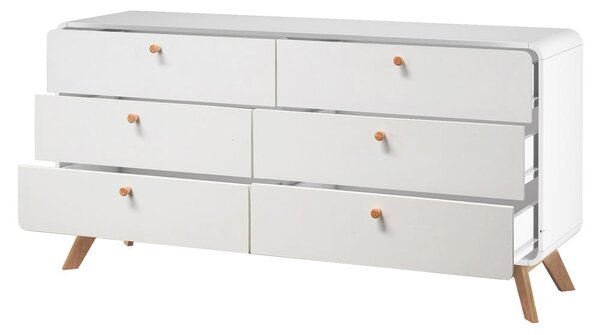 Fehér alacsony komód 150x74 cm Caitlin – Støraa