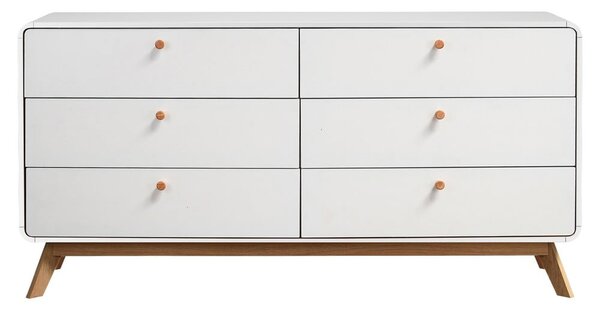 Fehér alacsony komód 150x74 cm Caitlin – Støraa