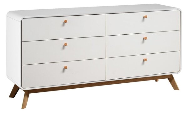 Fehér alacsony komód 150x74 cm Caitlin – Støraa