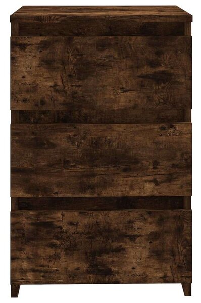 VidaXL 2 db füstös tölgyszínű szerelt fa éjjeliszekrény 40x35x62,5 cm