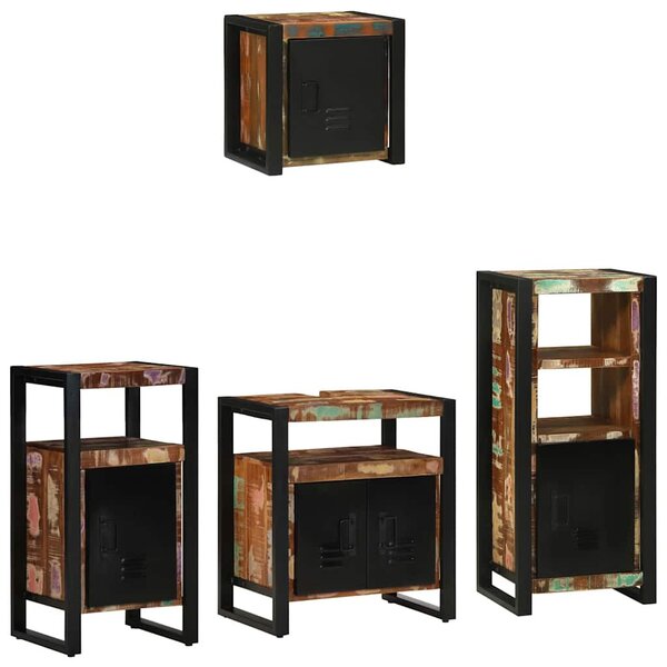Fürdőszoba bútor szett 4 pcs Szilárd Újrahasznosított Fa