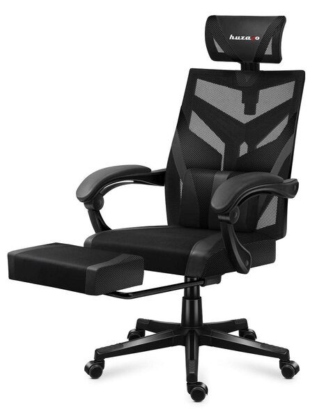 Astro 5.0 Black Gamer szék derékpárnával és lábtartóval - fekete