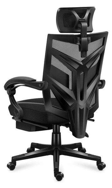 Astro 5.0 Black Gamer szék derékpárnával és lábtartóval - fekete