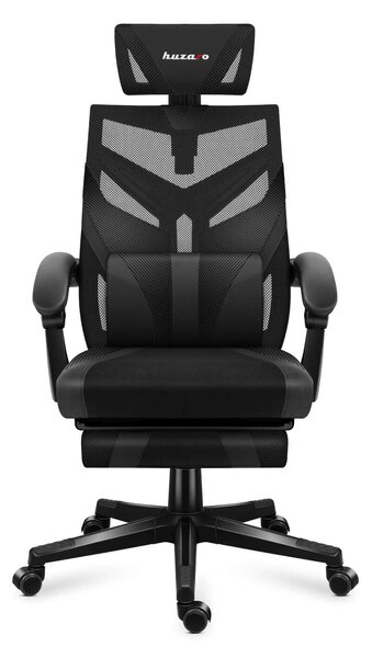 Astro 5.0 Black Gamer szék derékpárnával és lábtartóval - fekete