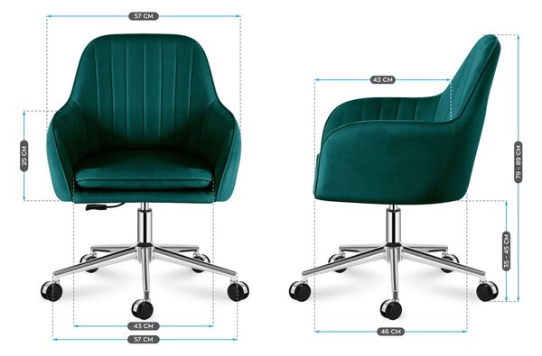 Comfort 5.2 velúr Irodai szék - zöld
