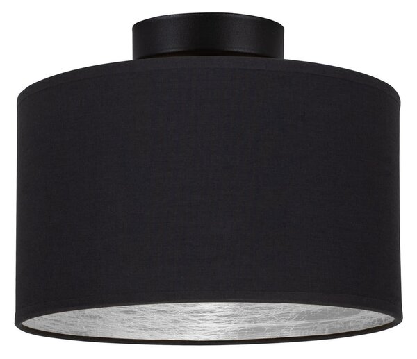 Tres S fekete mennyezeti lámpa ezüstszínű részletekkel, ⌀ 25 cm - Bulb Attack