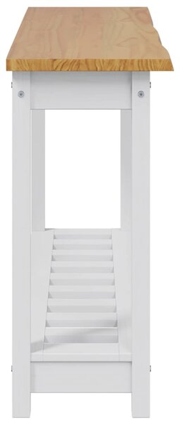 Konzolasztal EKAI Fehér 112 x 35 x 76 cm Tömör Fenyőfa
