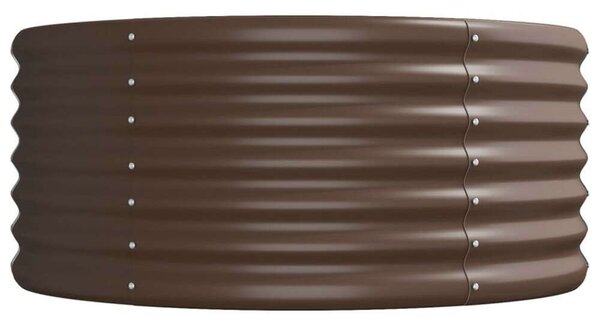 VidaXL barna porszórt acél kerti magaságyás 620x80x36 cm