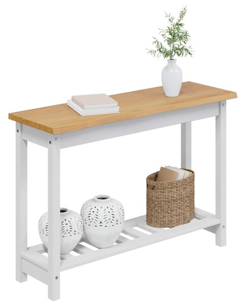Konzolasztal EKAI Fehér 112 x 35 x 76 cm Tömör Fenyőfa