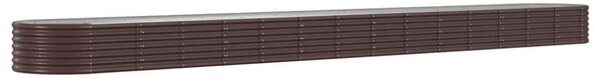 VidaXL barna porszórt acél kerti magaságyás 620x80x36 cm