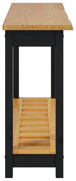 Konzolasztal EKAI Fekete 112 x 35 x 76 cm Tömör Fenyőfa