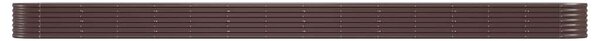 VidaXL barna porszórt acél kerti magaságyás 620x80x36 cm