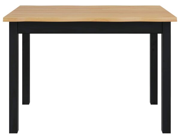 Étkezőasztal EKAI Fekete 112 x 70 x 76,5 cm Tömör Fenyőfa