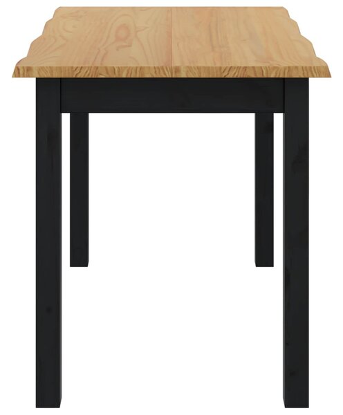 Étkezőasztal EKAI Fekete 112 x 70 x 76,5 cm Tömör Fenyőfa