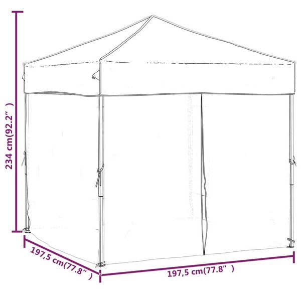 VidaXL Rendezvénysátor - Piros - 2x2m
