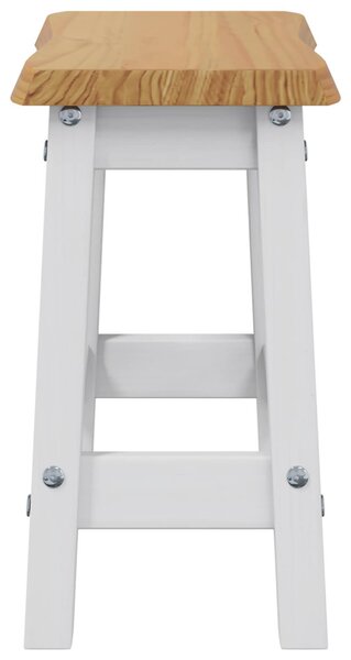 Bárszék EKAI 2 pcs Fehér 40 x 29 x 45,5 cm Tömör Fenyőfa