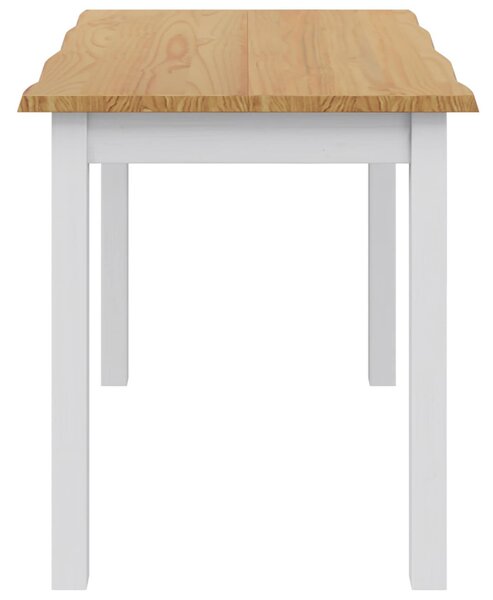 Étkezőasztal EKAI Fehér 112 x 70 x 76,5 cm Tömör Fenyőfa