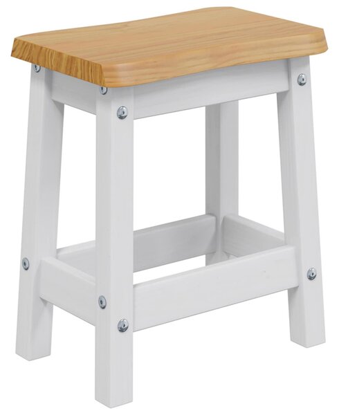 Bárszék EKAI 2 pcs Fehér 40 x 29 x 45,5 cm Tömör Fenyőfa