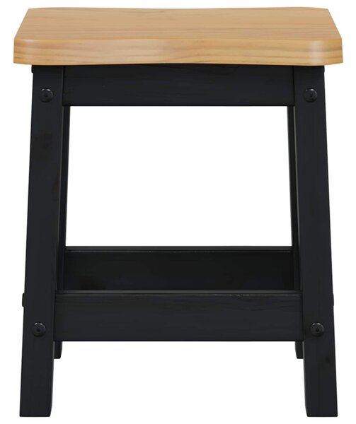 Bárszék EKAI 2 pcs Fekete 40 x 29 x 45,5 cm Tömör Fenyőfa