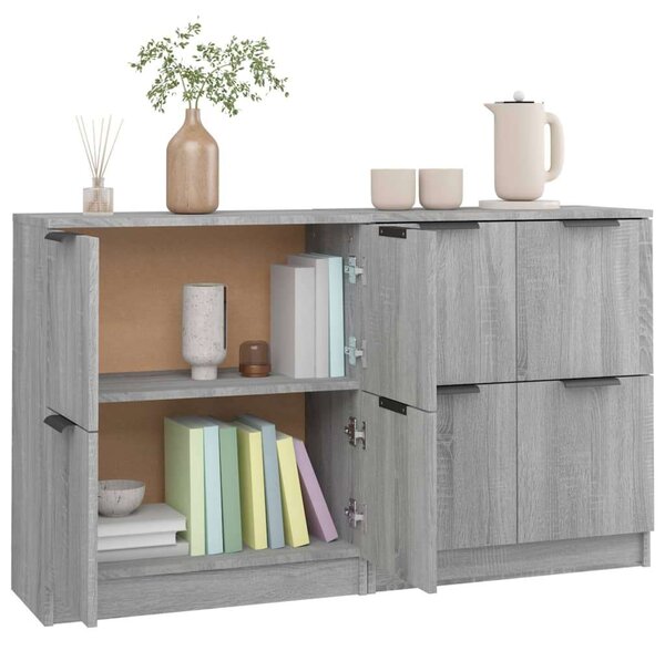 VidaXL Tálalószekrény Szett - Sonoma Szürke - 2 db - 60x30x70 cm