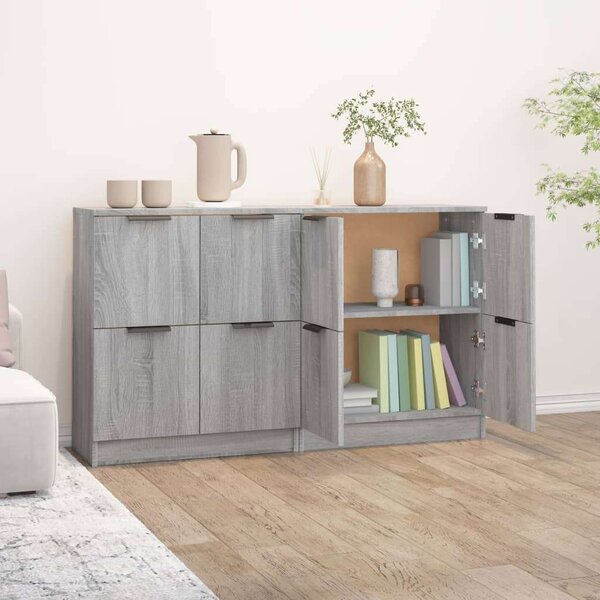 VidaXL Tálalószekrény Szett - Sonoma Szürke - 2 db - 60x30x70 cm
