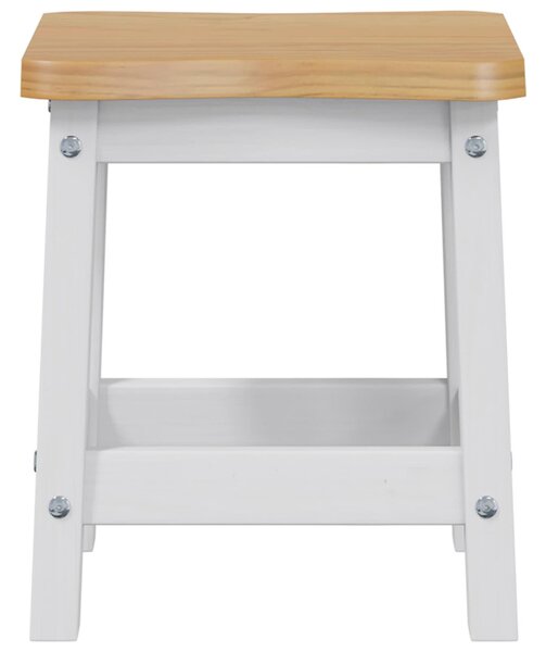 Bárszék EKAI 2 pcs Fehér 40 x 29 x 45,5 cm Tömör Fenyőfa