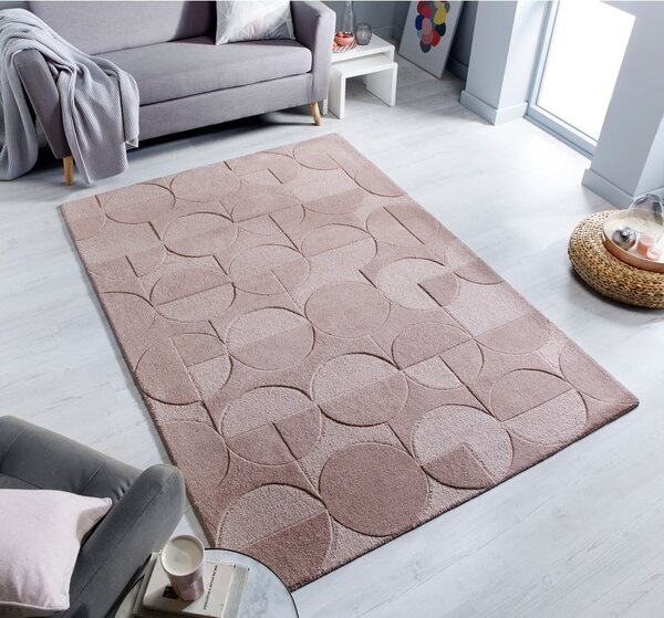 Gigi rózsaszín gyapjú szőnyeg, 120 x 170 cm - Flair Rugs