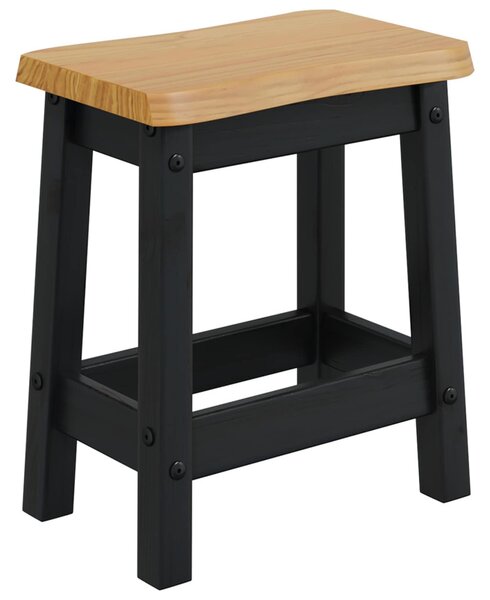 Bárszék EKAI 2 pcs Fekete 40 x 29 x 45,5 cm Tömör Fenyőfa