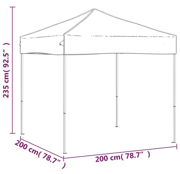 VidaXL Partisátor - Összecsukható - Krémszín - 2x2m