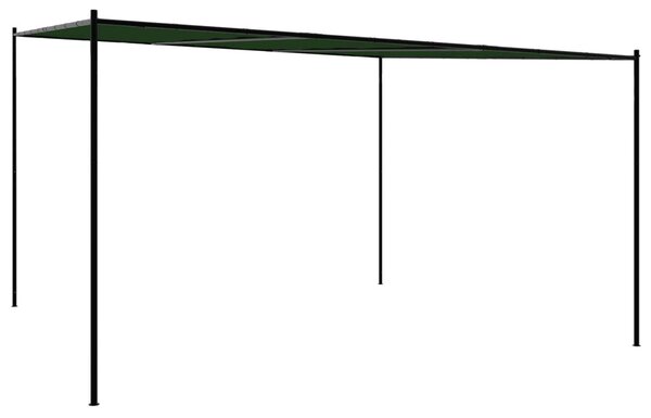 Pavilon 4 x 3,98 x 2,67 m Zöld Poliészter és acél