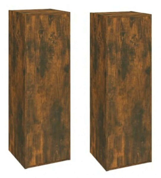 VidaXL 2 db füstös tölgy színű szerelt fa TV-szekrény 30,5x30x90 cm