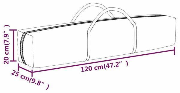 VidaXL Összecsukható Rendezvénysátor - 2x2m - Krémszínű