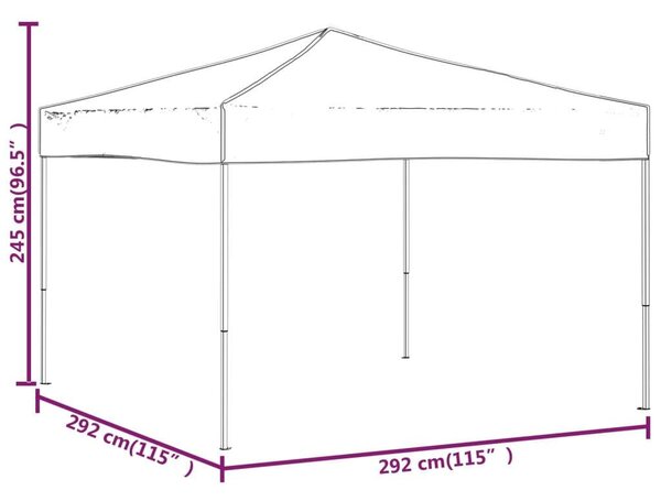 VidaXL Partisátor - 3x3m - Összecsukható