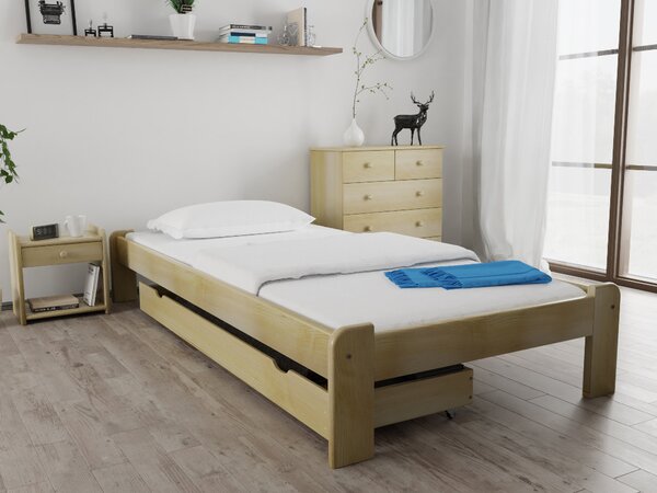 ADA ágy 80x200 cm, fenyőfa Ágyrács: Ágyrács nélkül, Matrac: Deluxe 10 cm matrac