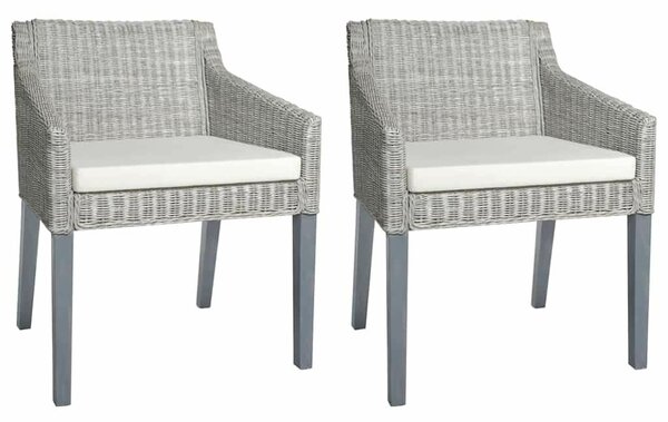 Rattan Étkezőszék - 2 db - Szürke