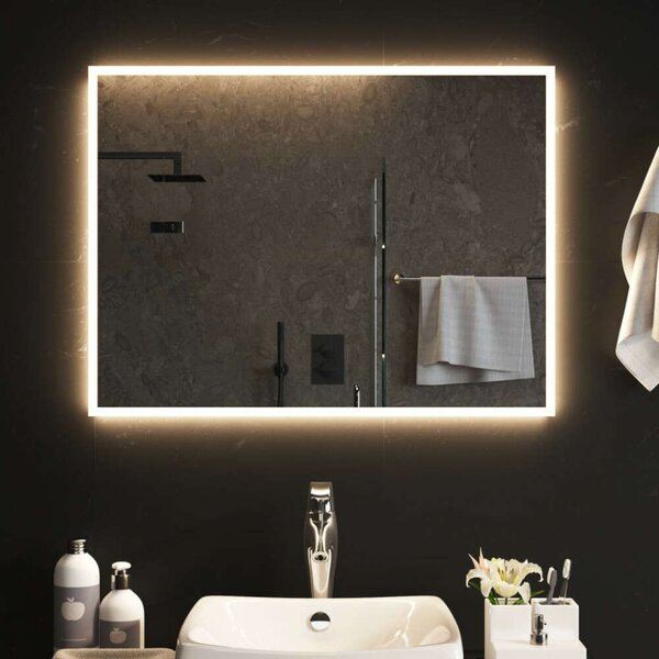 VidaXL LED-es fürdőszobatükör 80x60 cm