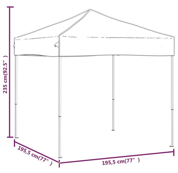 VidaXL Partisátor - Fehér - 2x2m - Összecsukható