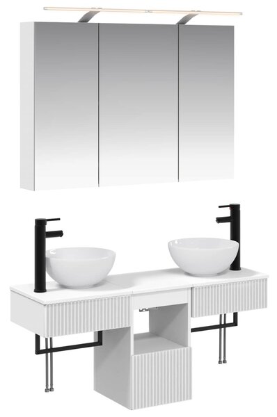 Fürdőszobai Szekrény Szett 4 pcs Fehér 100 x 14,5 x 70 cm