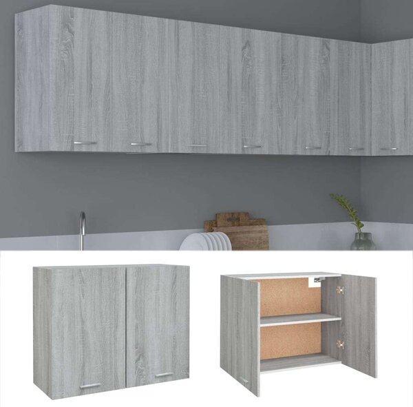 VidaXL Konyhai Fali Szekrény - Szürke Sonoma - 80x31x60 cm