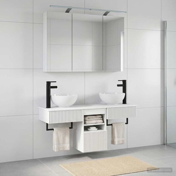 Fürdőszobai Szekrény Szett 4 pcs Fehér 100 x 14,5 x 70 cm