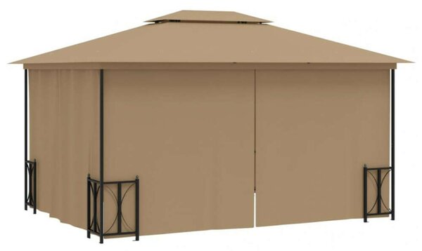 VidaXL Kerti Pavilon - Dupla Tető - Oldalfalakkal - 3x4m
