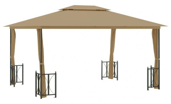 VidaXL Kerti Pavilon - Dupla Tető - Oldalfalakkal - 3x4m
