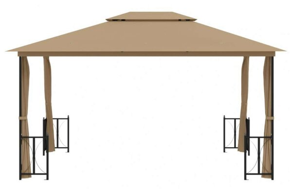 VidaXL Kerti Pavilon - Dupla Tető - Oldalfalakkal - 3x4m