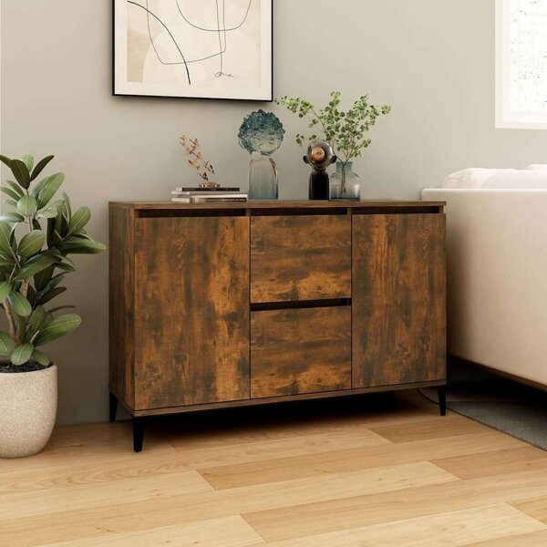 VidaXL füstös tölgy színű szerelt fa tálalószekrény 104 x 35 x 70 cm