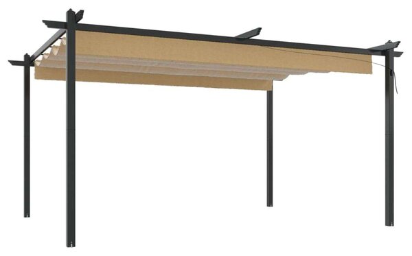 VidaXL Kerti Pavilon - Behúzható Tető - 4x3m