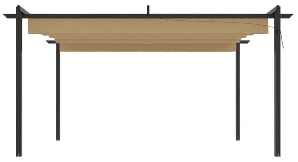 VidaXL Kerti Pavilon - Behúzható Tető - 4x3m