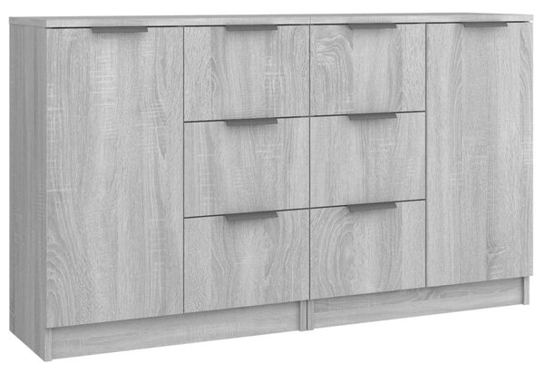 VidaXL Tálalószekrény Szett - Sonoma Szürke - 2 db - 60x30x70 cm