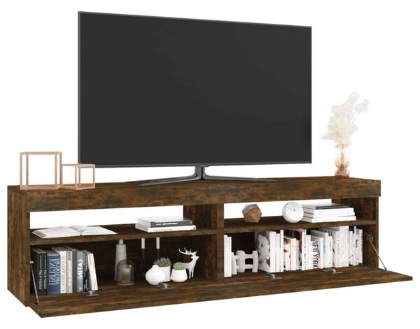 VidaXL Modern LED TV-szekrény - Füstös Tölgy - 150cm