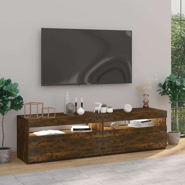 VidaXL Modern LED TV-szekrény - Füstös Tölgy - 150cm