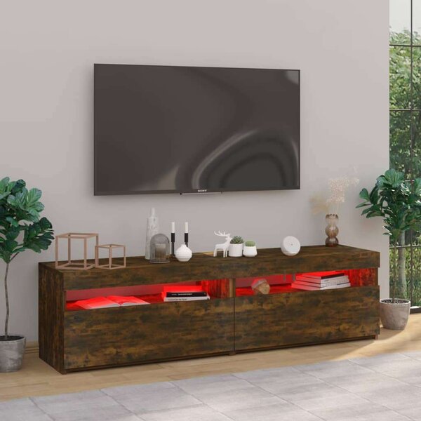 VidaXL Modern LED TV-szekrény - Füstös Tölgy - 150cm